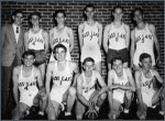 H.Q. posing with his high school basketball team.